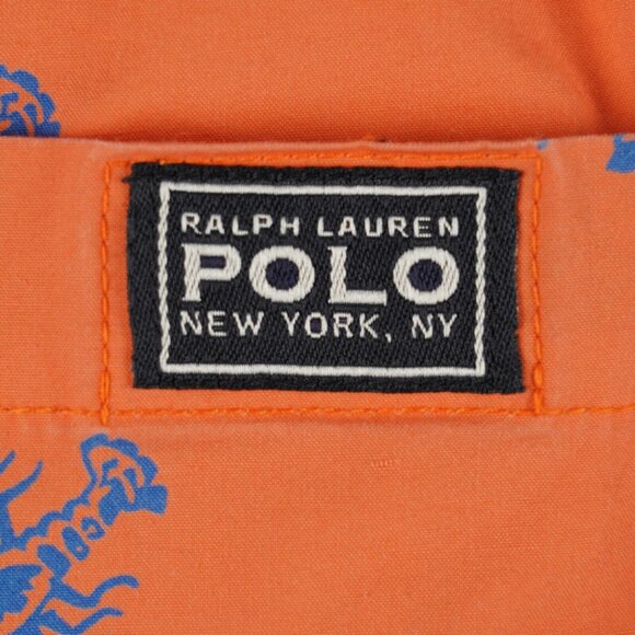 NEW Vintage Polo Ralph Lauren Bathing Suit! XL or XXL Orange With Blue Lobsters - Picture 4 of 5